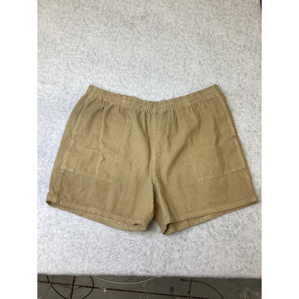 Alpine Design Mens XXL 5 Inch Pull On Corduroy Shorts Light Sand Beige NWT